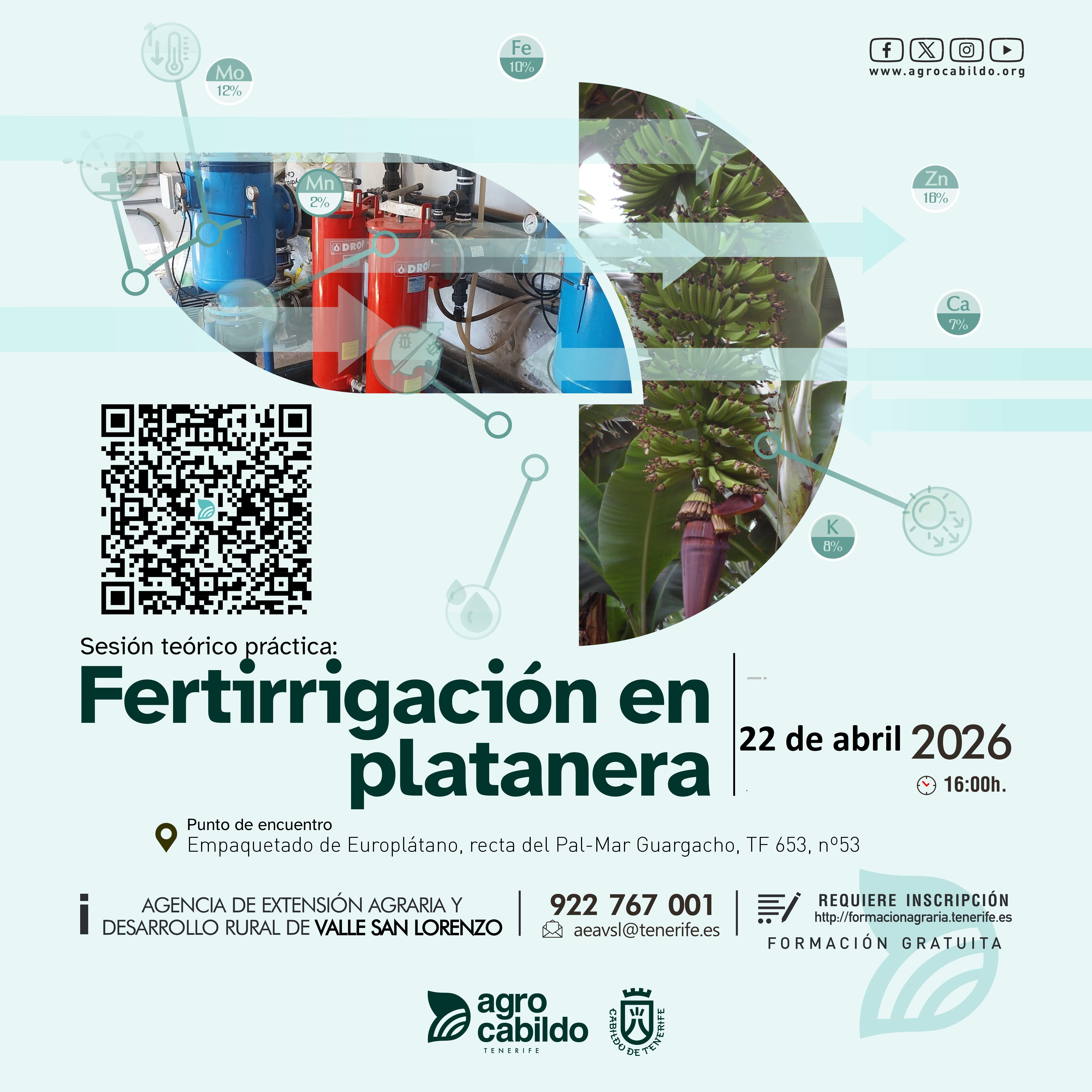 Sesión teórico-práctica Fertirrigación en platanera