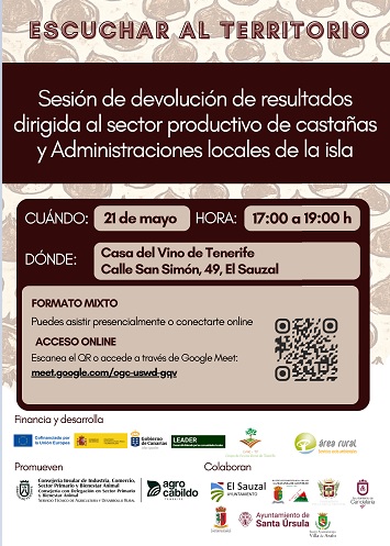 Sesión de devolución de resultados dirigida al sector productivo de castañas y Administraciones locales de la isla