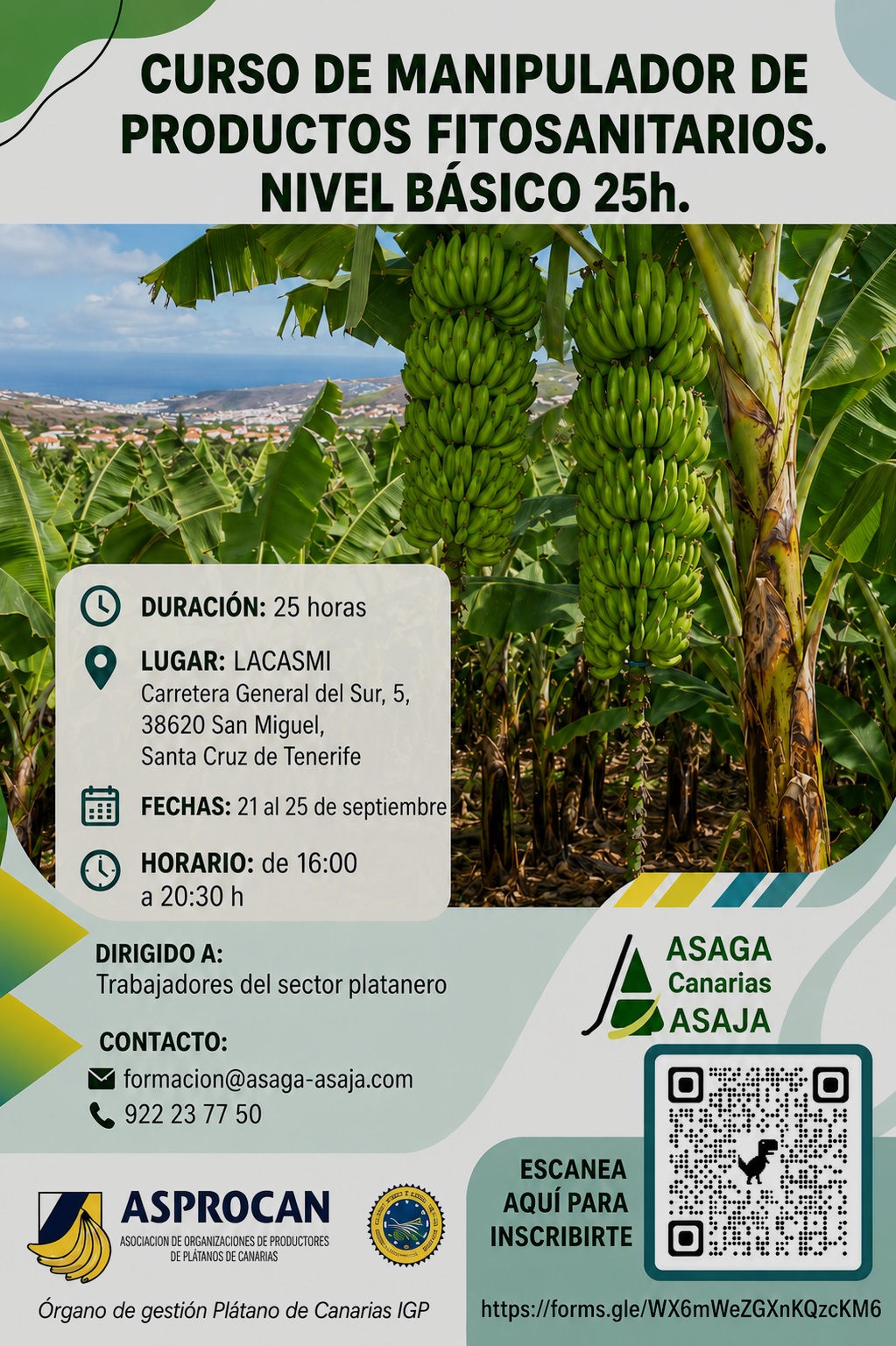 Curso Manipulador de productos fitosanitarios. Nivel básico