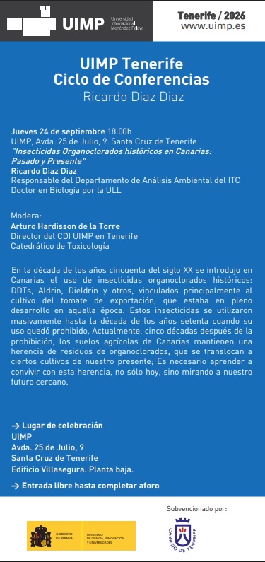 Conferencia Insecticidas organoclorados históricos en Canarias: pasado y presente